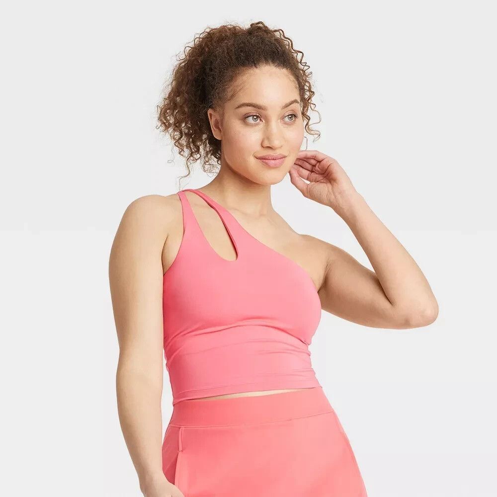 All In Motion Women's Size XXL Light Support Asymmetrical Cropped Sports Bra